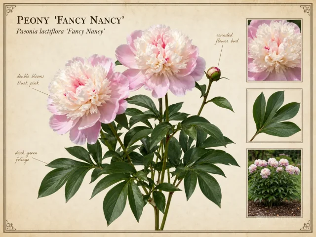 Peony ‘Fancy Nancy’ (Paeonia lactiflora ‘Fancy Nancy’)