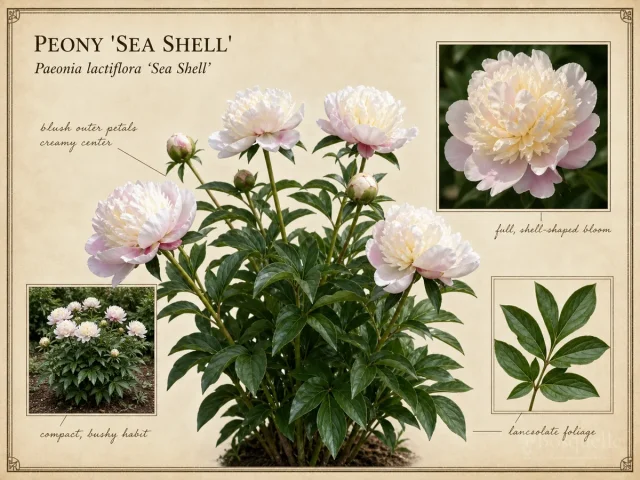 Peony ‘Sea Shell’ (Paeonia lactiflora ‘Sea Shell’)