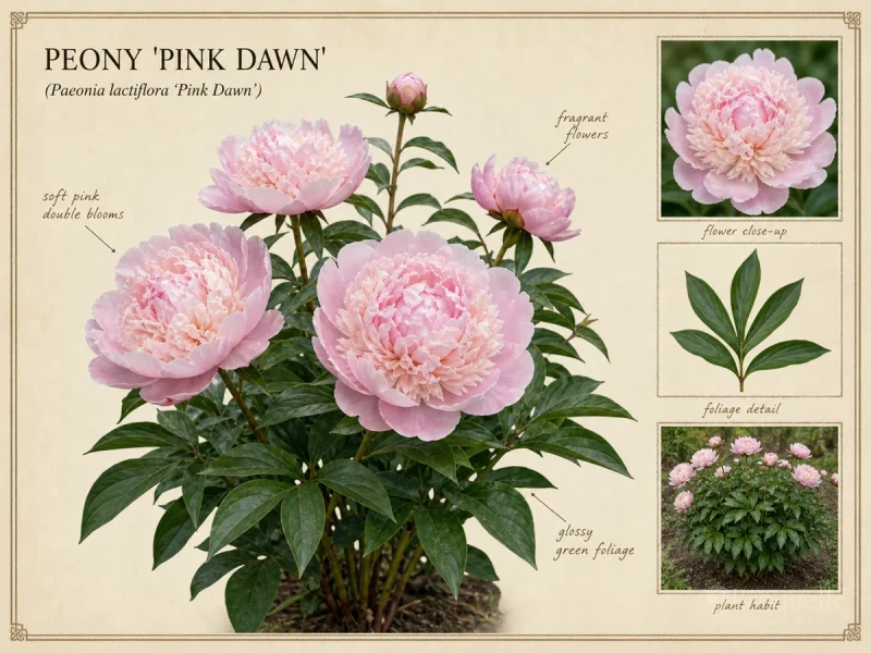 Peony ‘Pink Dawn’ (Paeonia lactiflora ‘Pink Dawn’)