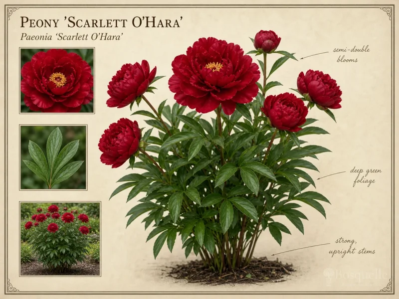 Peony ‘Scarlett O’Hara’ (Paeonia ‘Scarlett O’Hara’)