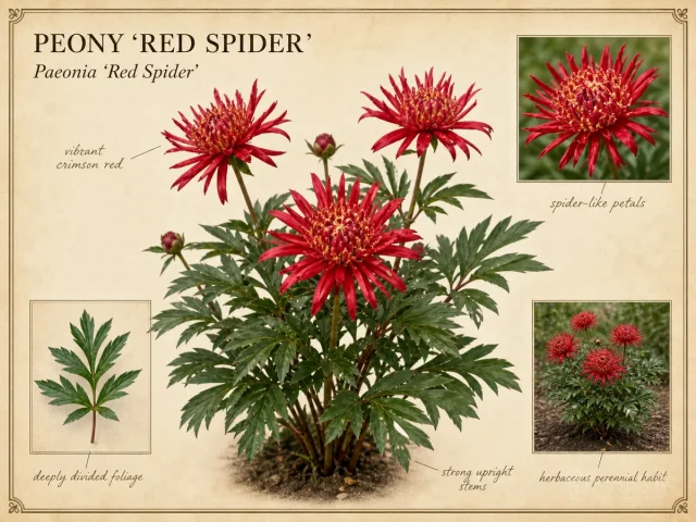 Peony ‘Red Spider’ (Paeonia ‘Red Spider’)