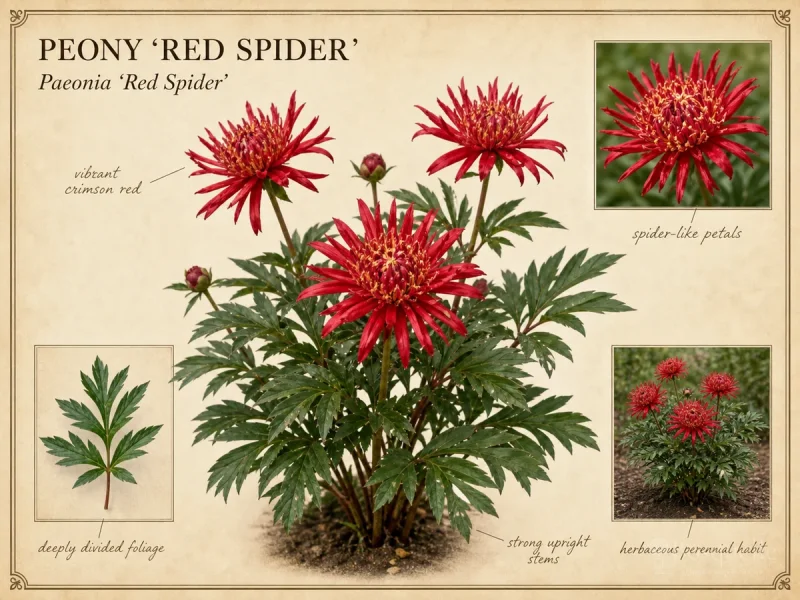 Peony ‘Red Spider’ (Paeonia ‘Red Spider’)