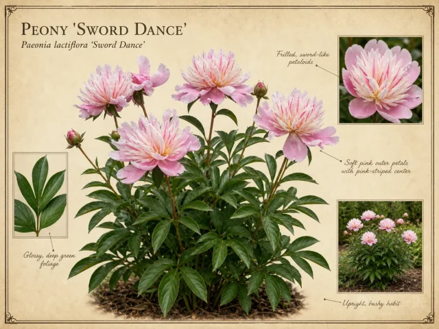 Peony ‘Sword Dance’ (Paeonia lactiflora ‘Sword Dance’)