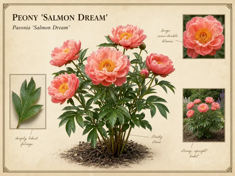 Peony ‘Salmon Dream’ (Paeonia ‘Salmon Dream’)