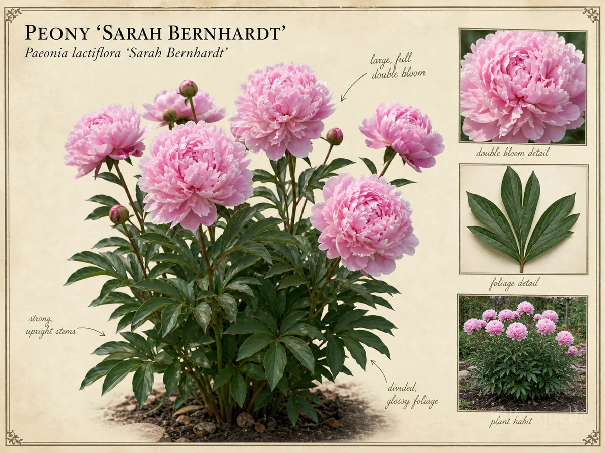 Peony ‘Sarah Bernhardt’ (Paeonia lactiflora ‘Sarah Bernhardt’)