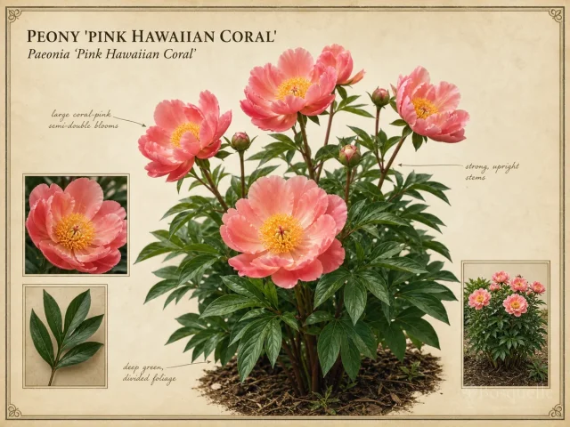 Peony ‘Pink Hawaiian Coral’ (Paeonia ‘Pink Hawaiian Coral’)