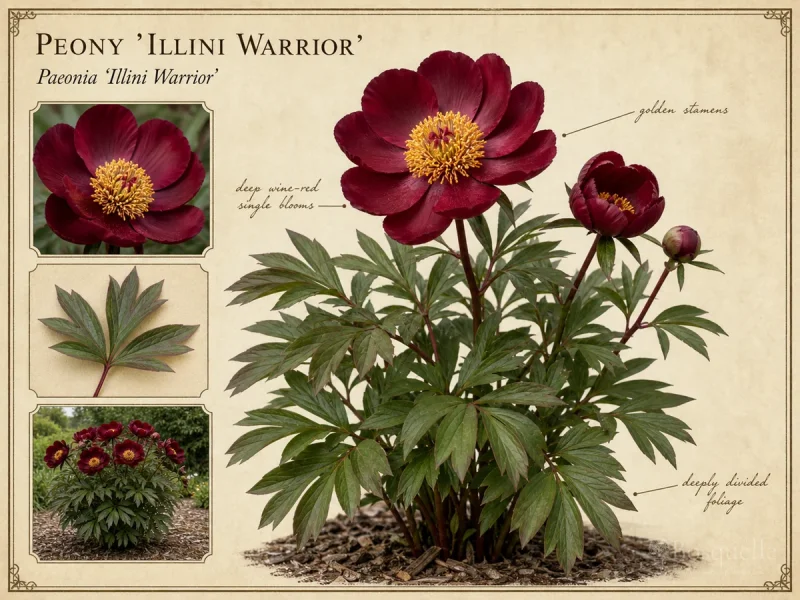 Peony ”Illini Warrior’ (Paeonia ‘Illini Warrior’)