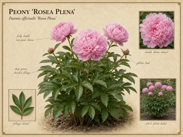 Peony ‘Rosea Plena’ (Paeonia officinalis ‘Rosea Plena’)