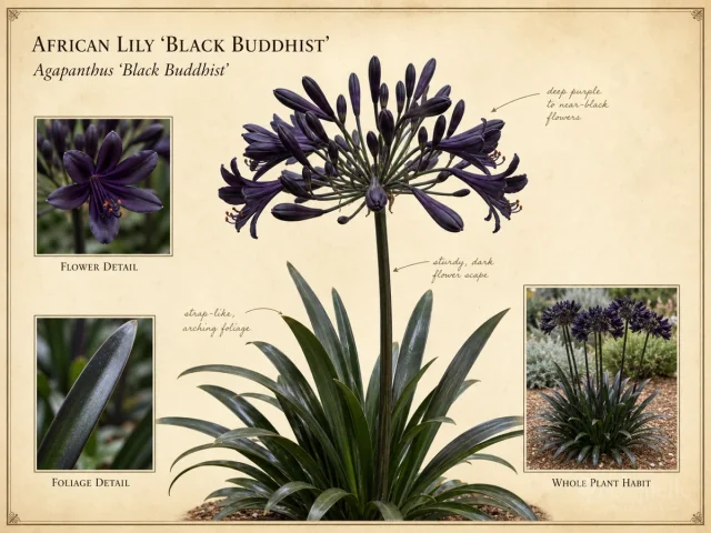 African Lily ‘Black Buddhist’ (Agapanthus ‘Black Buddhist’)