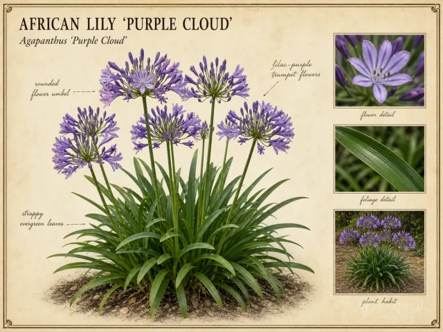 African Lily ‘Purple Cloud’ (Agapanthus ‘Purple Cloud’)