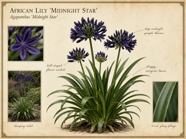 African Lily ‘Midnight Star’ (Agapanthus ‘Midnight Star’)