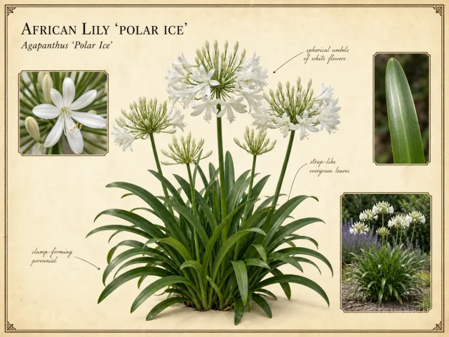 African Lily ‘Polar Ice’ (Agapanthus ‘Polar Ice’)