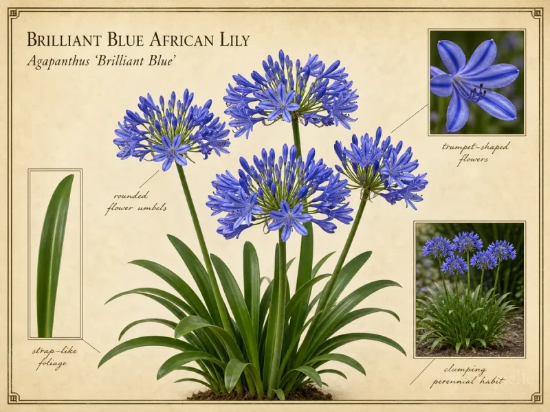 Brilliant Blue African Lily (Agapanthus Brilliant Blue)