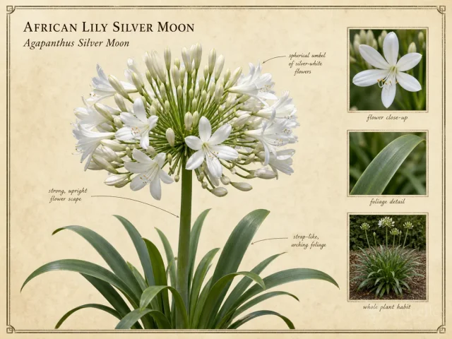 African Lily Silver Moon (Agapanthus Silver Moon)