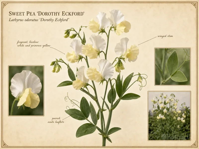 Sweet Pea ‘Dorothy Eckford’ (Lathyrus odoratus ‘Dorothy Eckford’)