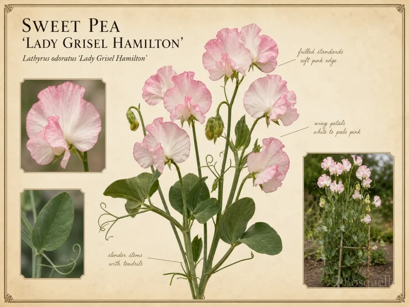 Sweet Pea ‘Lady Grisel Hamilton’ (Lathyrus odoratus ‘Lady Grisel Hamilton’)