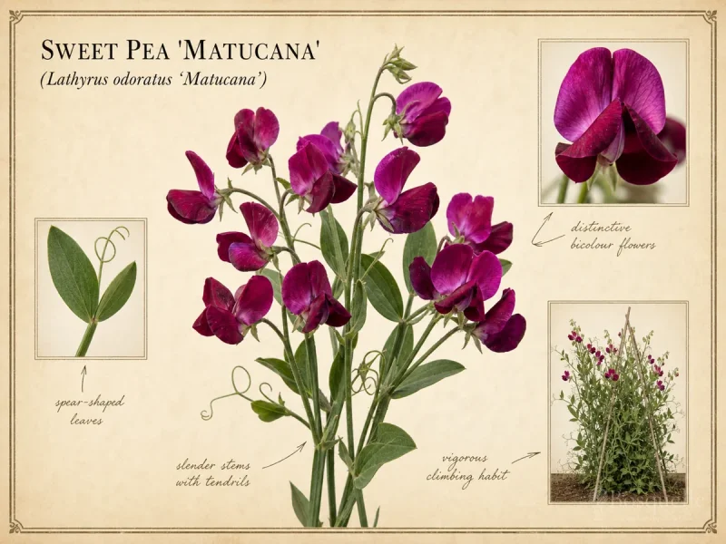 Sweet Pea ‘Matucana’ (Lathyrus odoratus ‘Matucana’)
