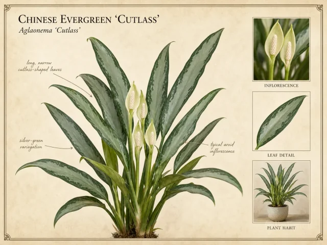 Chinese Evergreen ‘Cutlass’ (Aglaonema ‘Cutlass’)