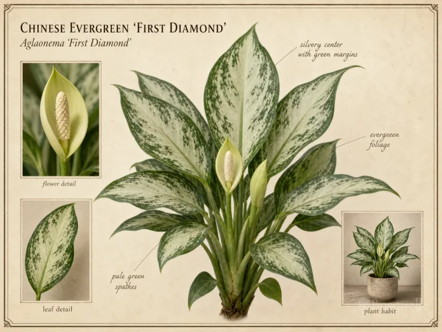 Chinese Evergreen ‘First Diamond’ (Aglaonema ‘First Diamond’)