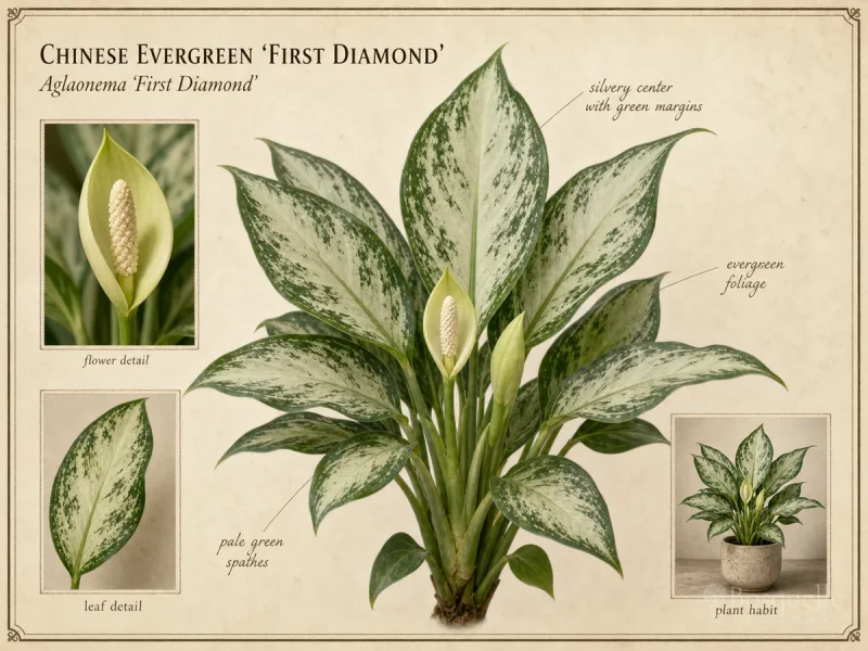 Chinese Evergreen ‘First Diamond’ (Aglaonema ‘First Diamond’)