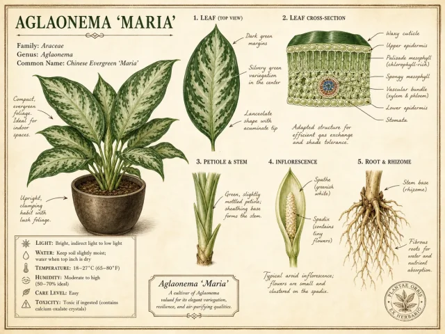 Chinese Evergreen ‘Maria’ (Aglaonema ‘Maria’)