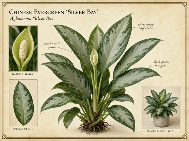 Chinese Evergreen ‘Silver Bay’ (Aglaonema ‘Silver Bay’)