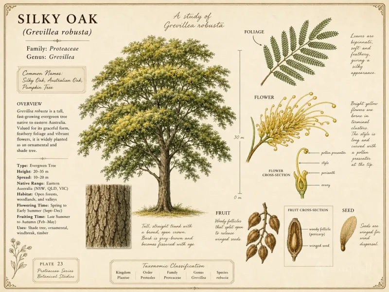 Silky Oak (Grevillea robusta)