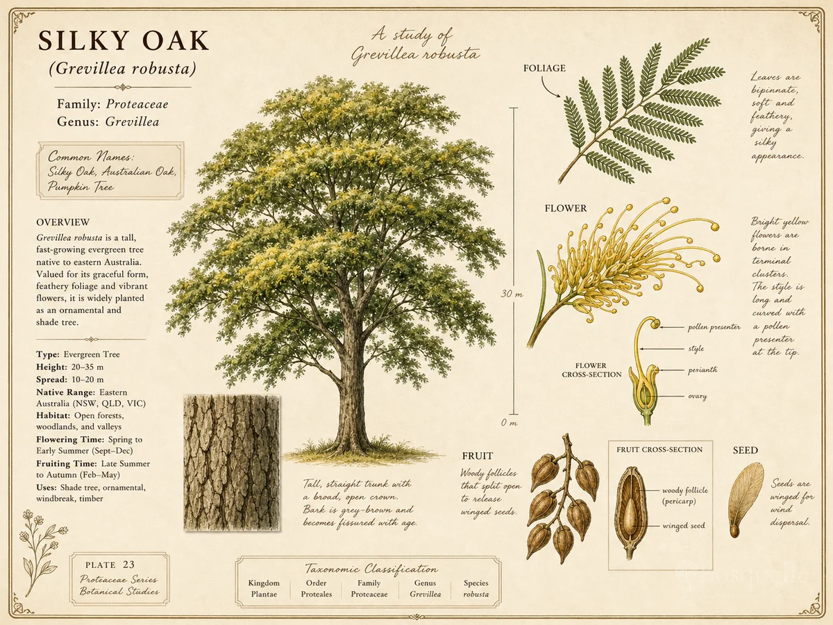 Silky Oak (Grevillea robusta)