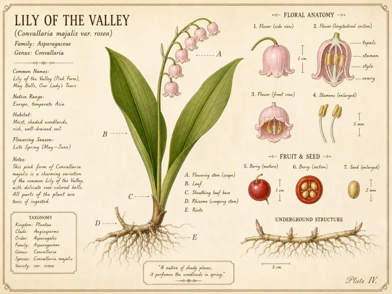 Lily of the Valley (Convallaria majalis var. rosea)