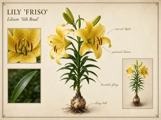 Lily ‘Friso’ (Lilium ‘Silk Road’ aka ‘Friso’)