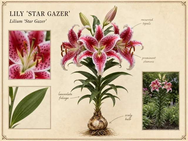 Lily ‘Star Gazer’ (Lilium ‘Star Gazer’)