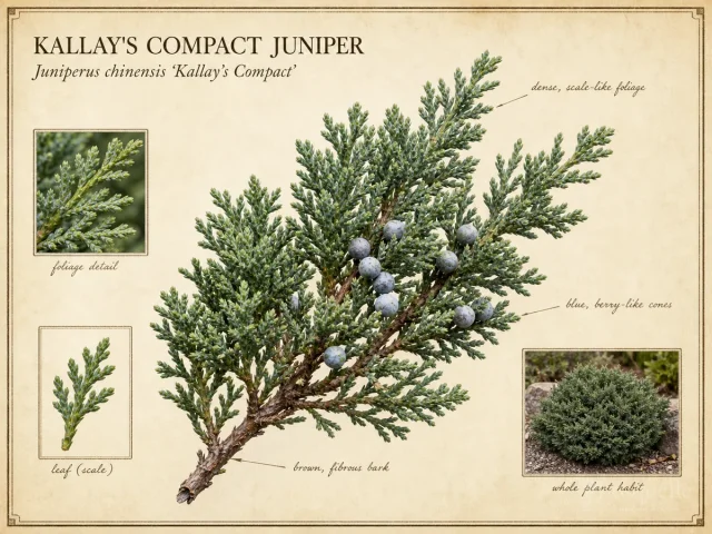 Kallay’s Compact Juniper (Juniperus chinensis ‘Kallay’s Compact’)