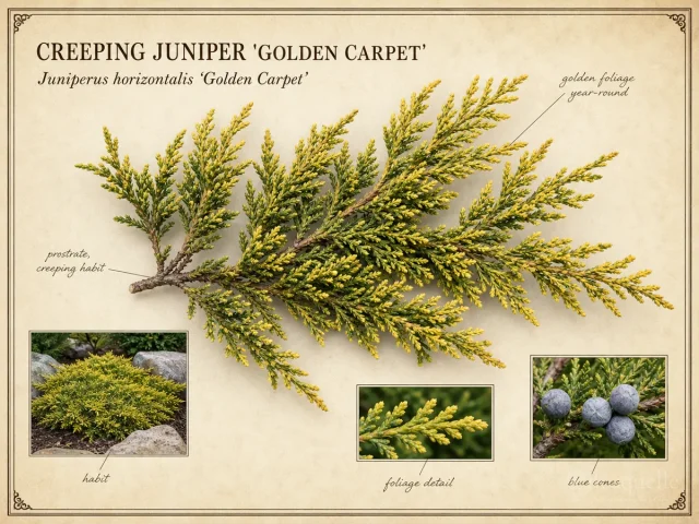 Creeping Juniper ‘Golden Carpet’ (Juniperus horizontalis ‘Golden Carpet’)