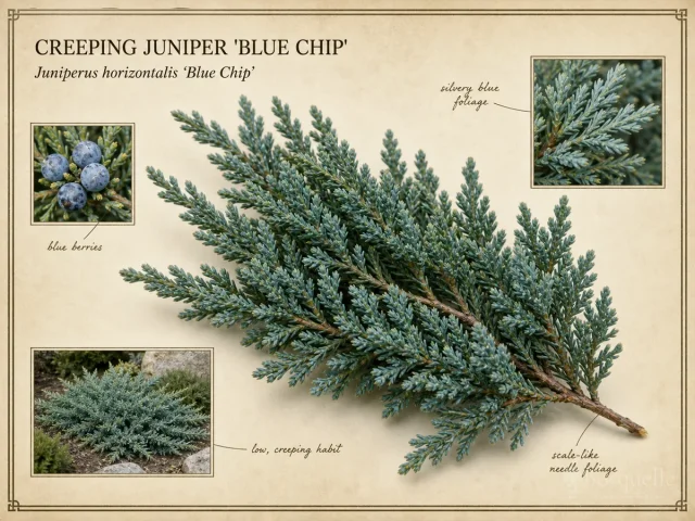 Creeping Juniper ‘Blue Chip’ (Juniperus horizontalis ‘Blue Chip’)