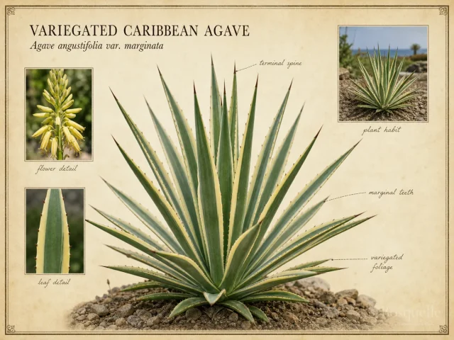 Variegated Caribbean Agave