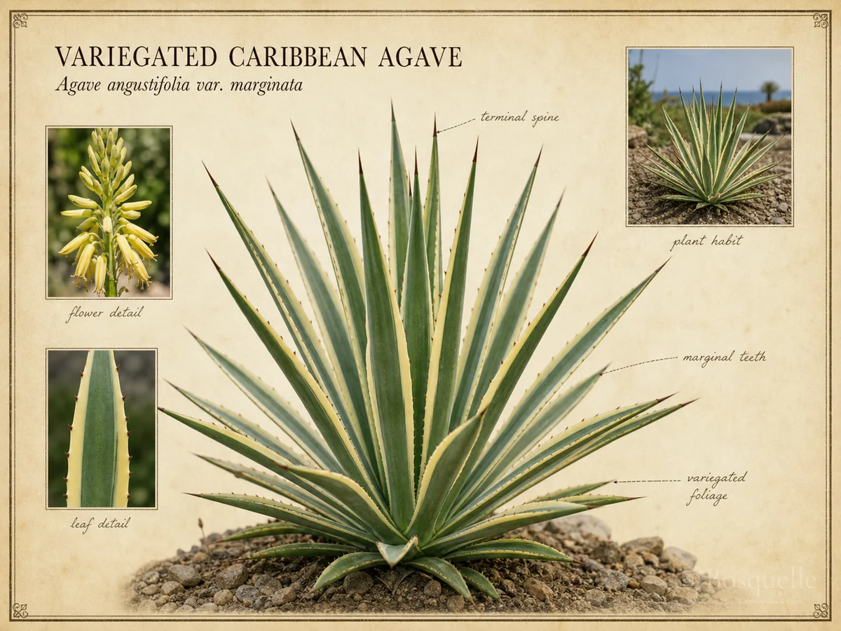 Variegated Caribbean Agave