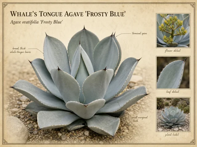 Whale’s Tongue Agave ‘Frosty Blue’ (Agave ovatifolia ‘Frosty Blue’)