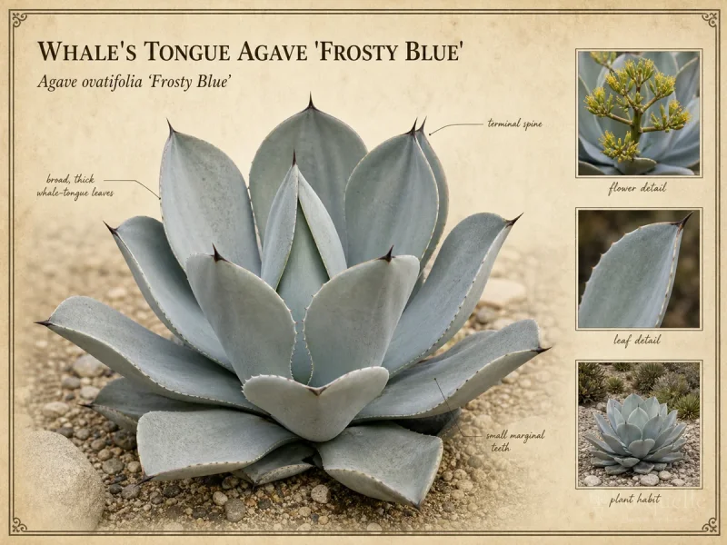 Whale’s Tongue Agave ‘Frosty Blue’ (Agave ovatifolia ‘Frosty Blue’)