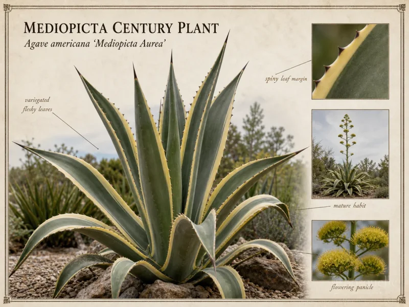 Mediopicta Century Plant (Agave americana ‘Mediopicta Aurea’)