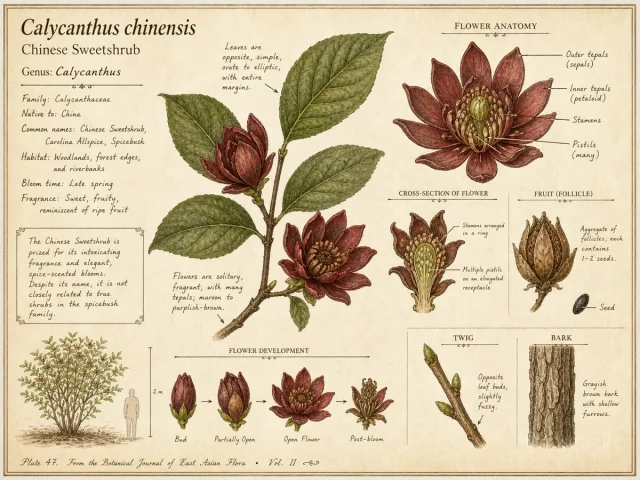 Chinese Sweetshrub (Calycanthus chinensis)