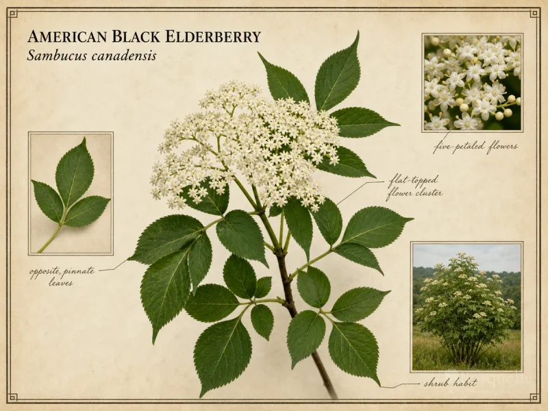 American Black Elderberry (Sambucus canadensis)