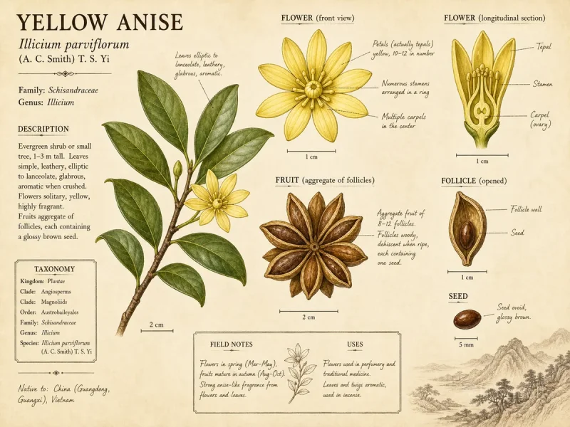Yellow Anise (Illicium parviflorum)
