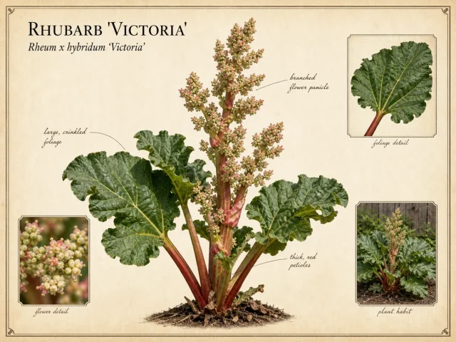 Rhubarb ‘Victoria’ (Rheum x hybridum ‘Victoria’)