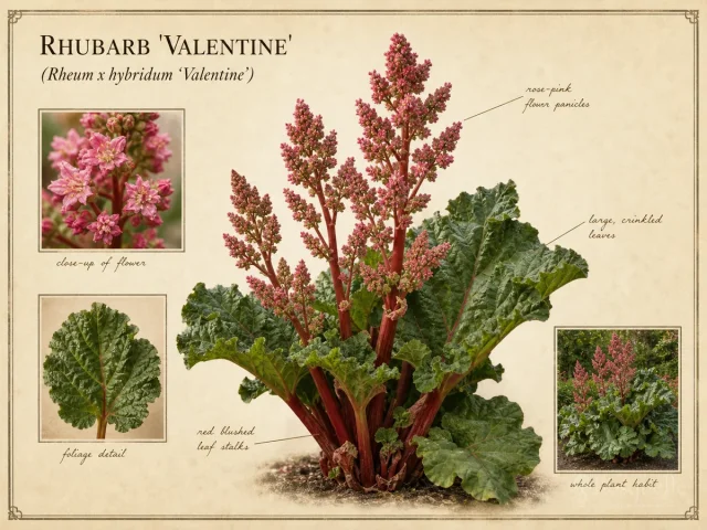 Rhubarb ‘Valentine’ (Rheum x hybridum ‘Valentine’)