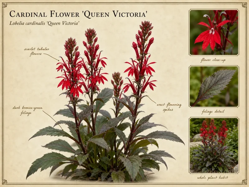 Cardinal Flower ‘Queen Victoria’ (Lobelia cardinalis ‘Queen Victoria’)
