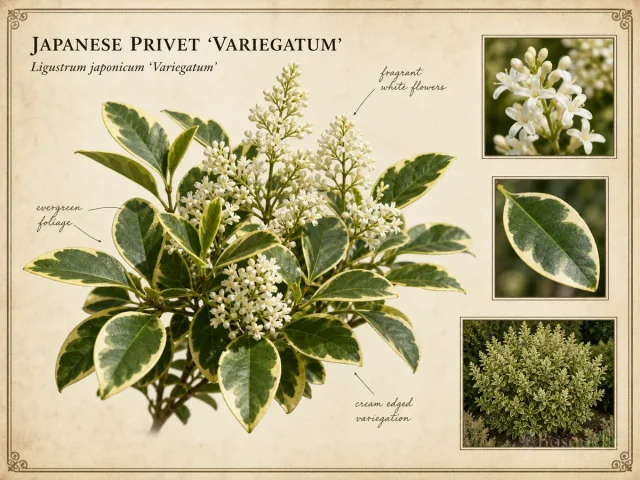 Japanese Privet ‘Variegatum’ (Ligustrum japonicum ‘Variegatum’)