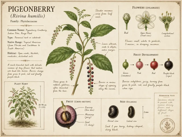 Pigeonberry — Give it part shade and moist soil that drains