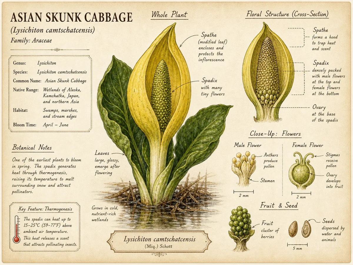 Asian Skunk Cabbage (Lysichiton camtschatcensis)