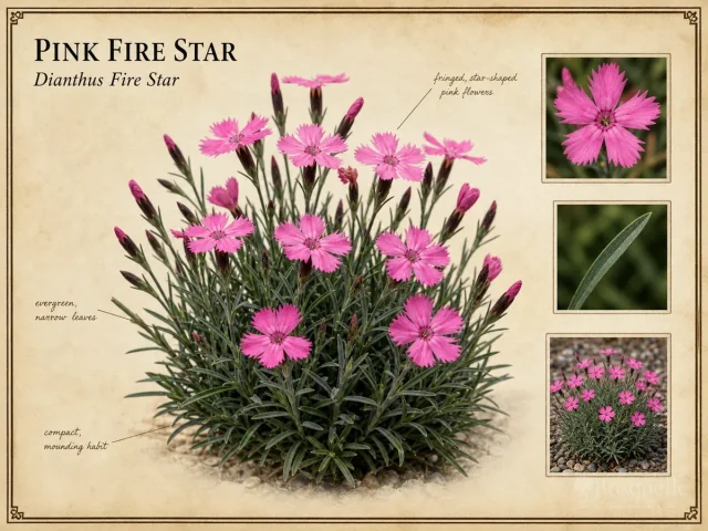 Pink Fire Star (Dianthus Fire Star)