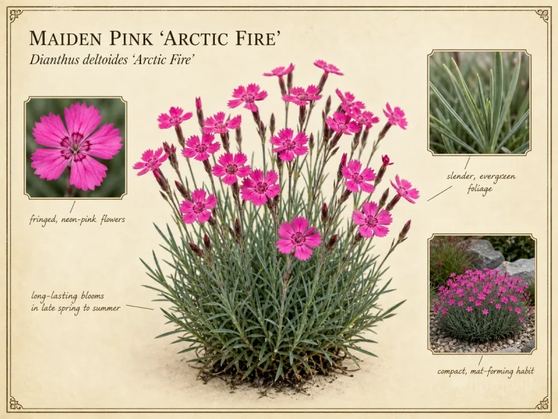 Maiden Pink ‘Arctic Fire’ (Dianthus deltoides ‘Arctic Fire’)